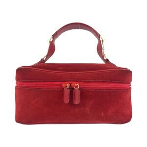 Gucci Suede Horsebit Vanity Handbag